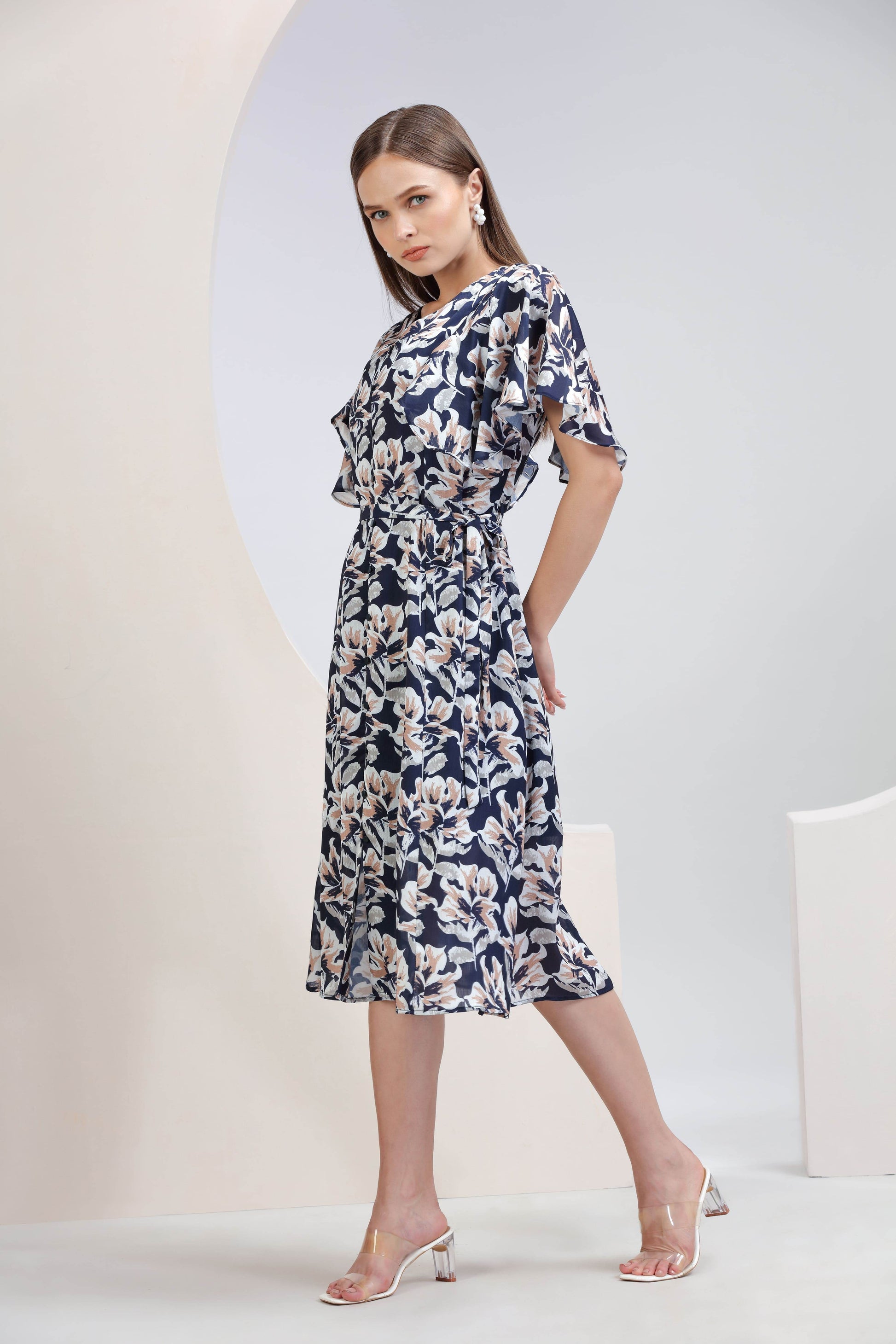 Navy Blossom Whisper - BohoMira