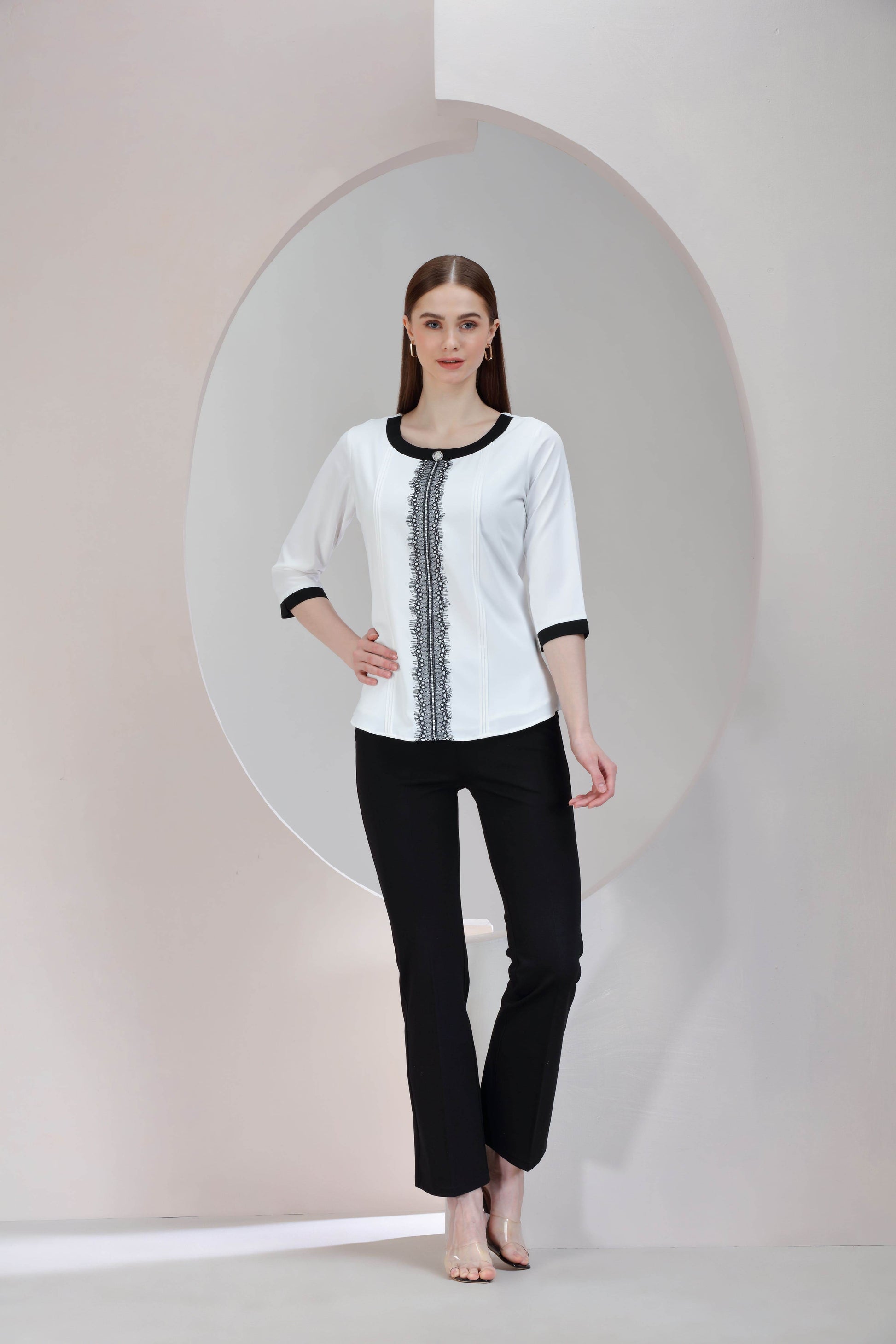 Monochrome Majesty Top - BohoMira