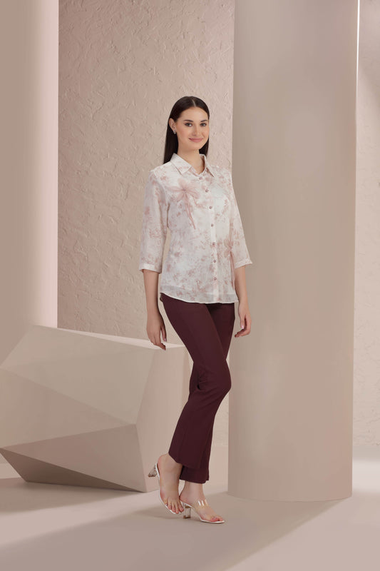 Blush Bow Top - BohoMira
