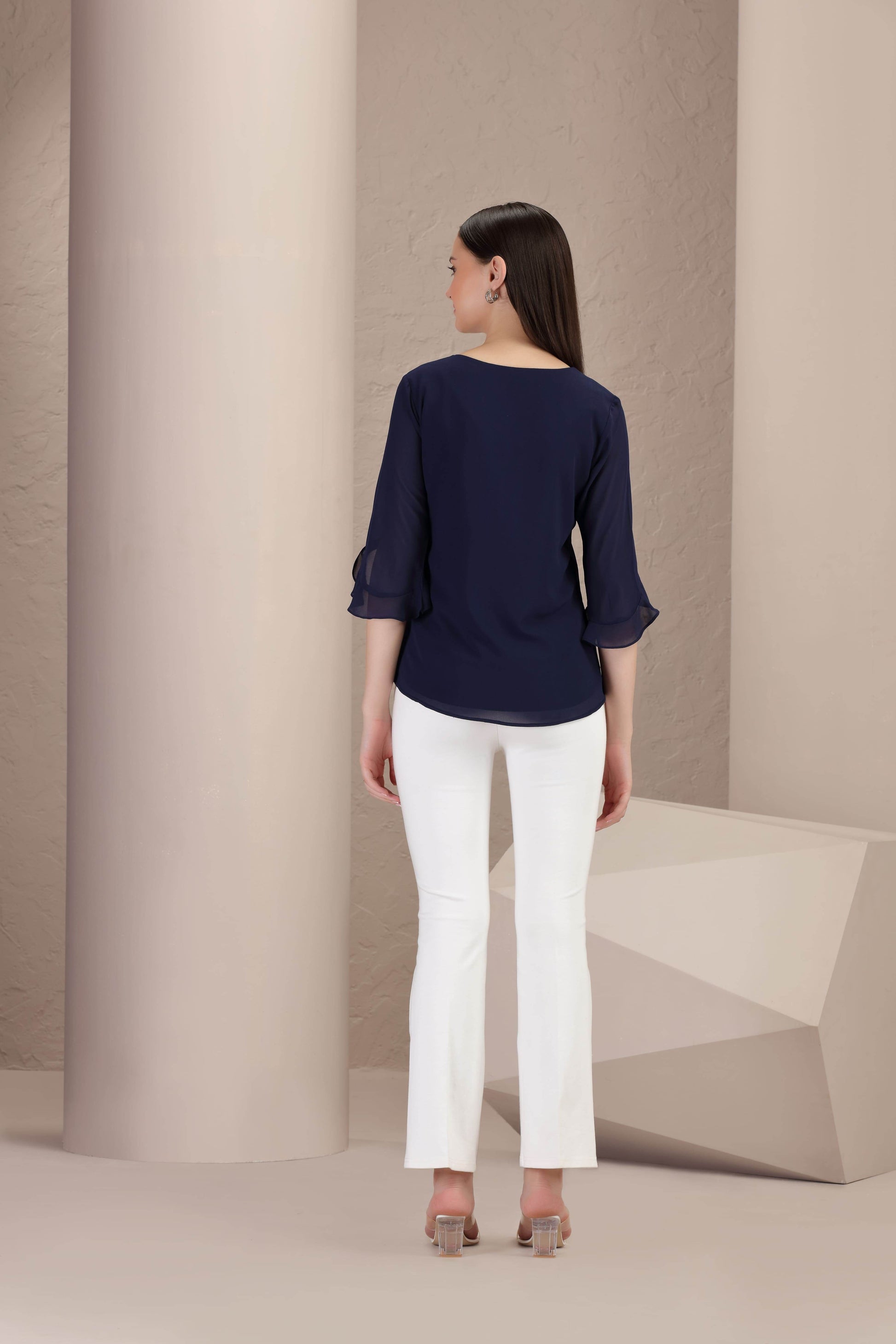 Navy Grace Top - BohoMira
