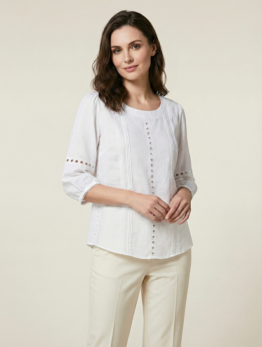 Luna Eyelet Top