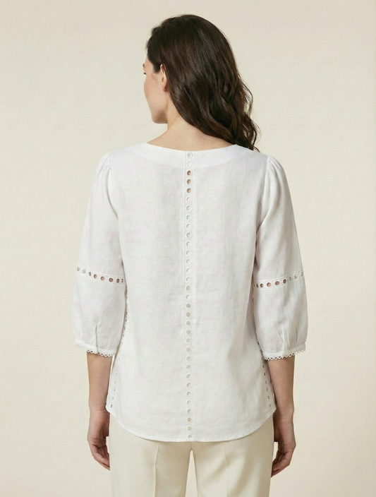 Luna Eyelet Top