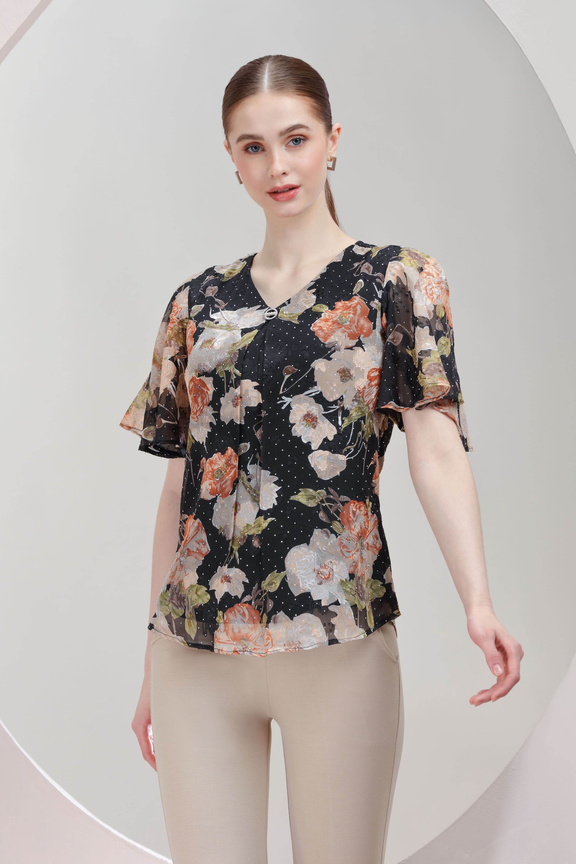 Moondust Floral Top - BohoMira
