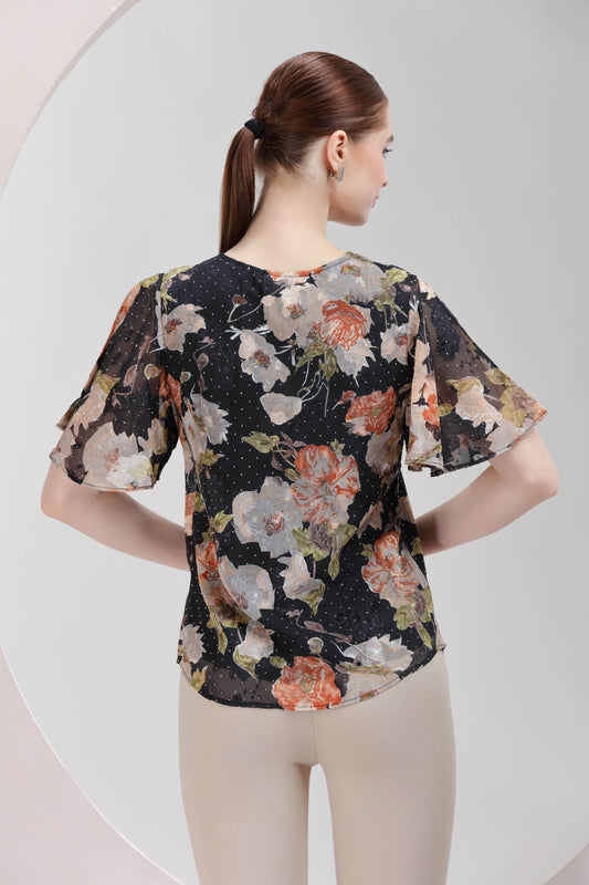 Moondust Floral Top - BohoMira