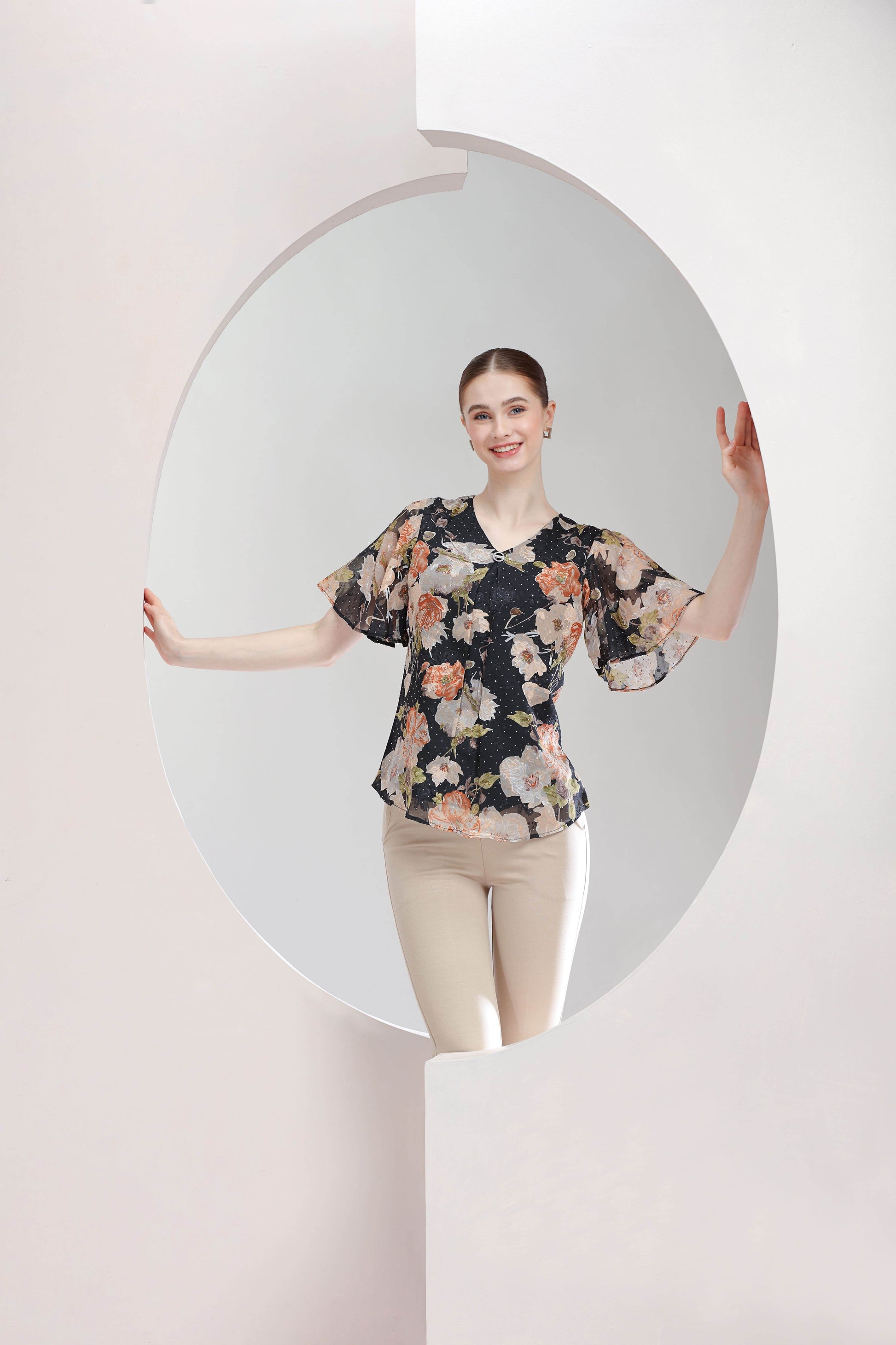 Moondust Floral Top - BohoMira