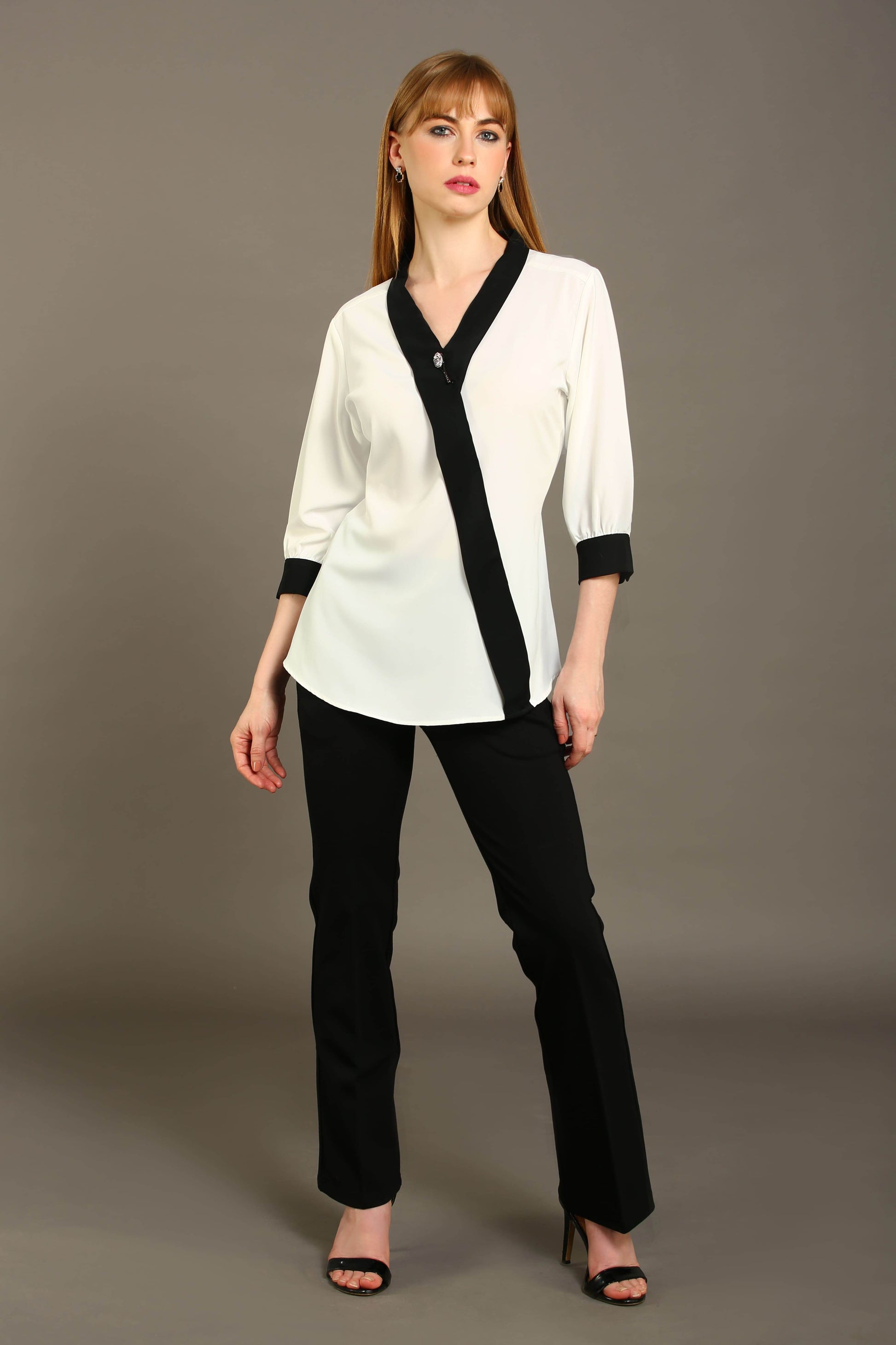 Monochrome Grace Top - BohoMira