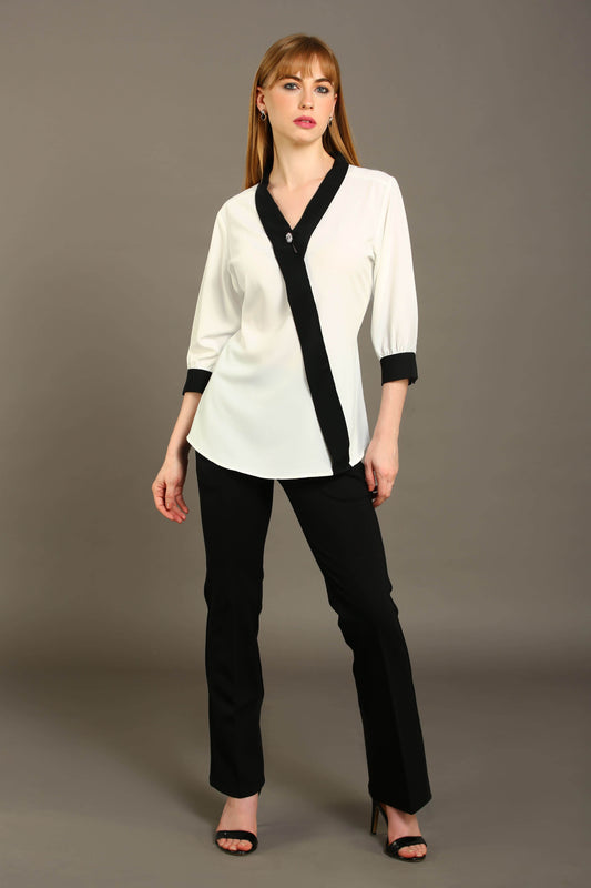 Monochrome Grace Top - BohoMira