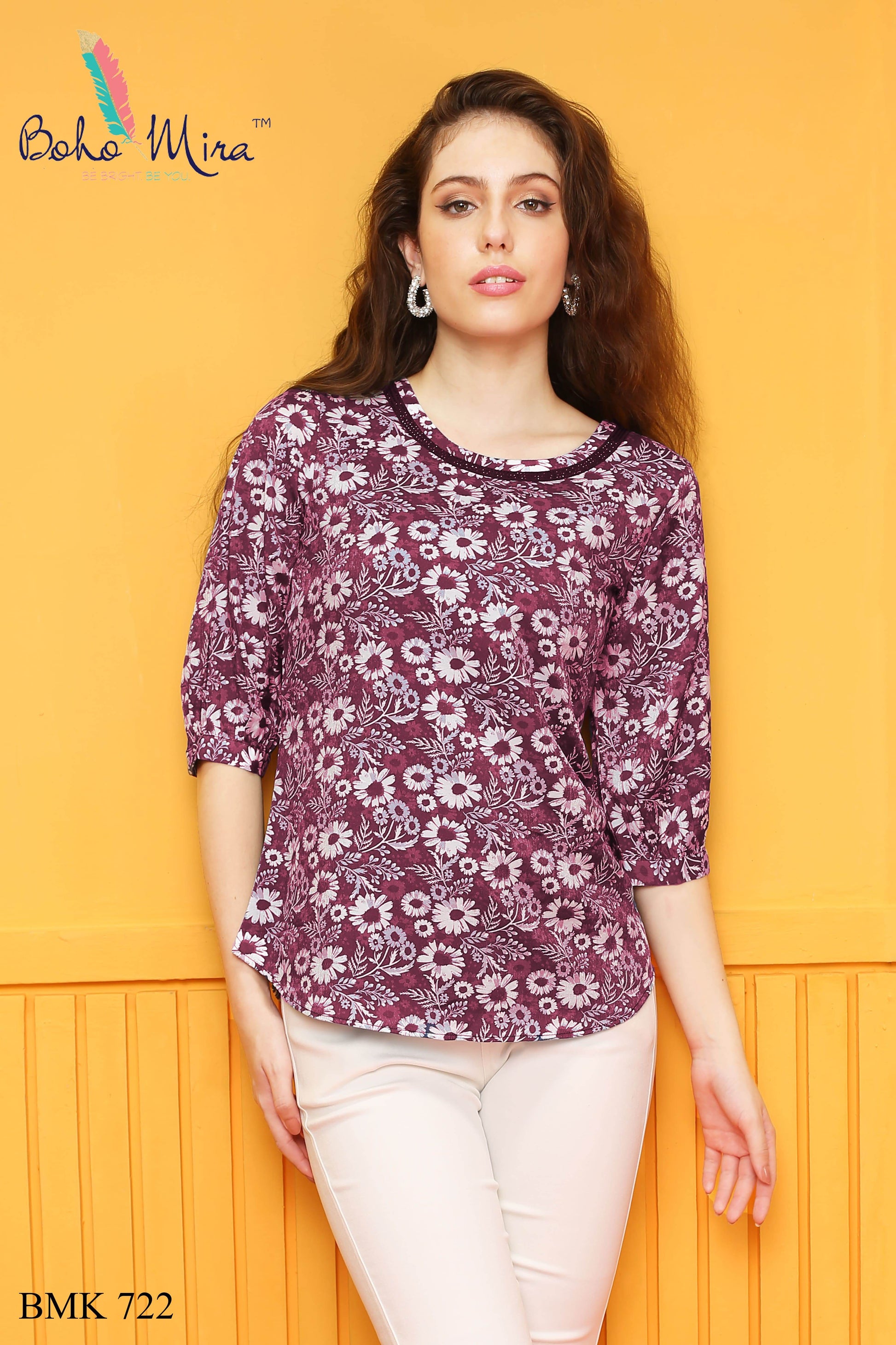 Blue Daisy Charm Top - BohoMira