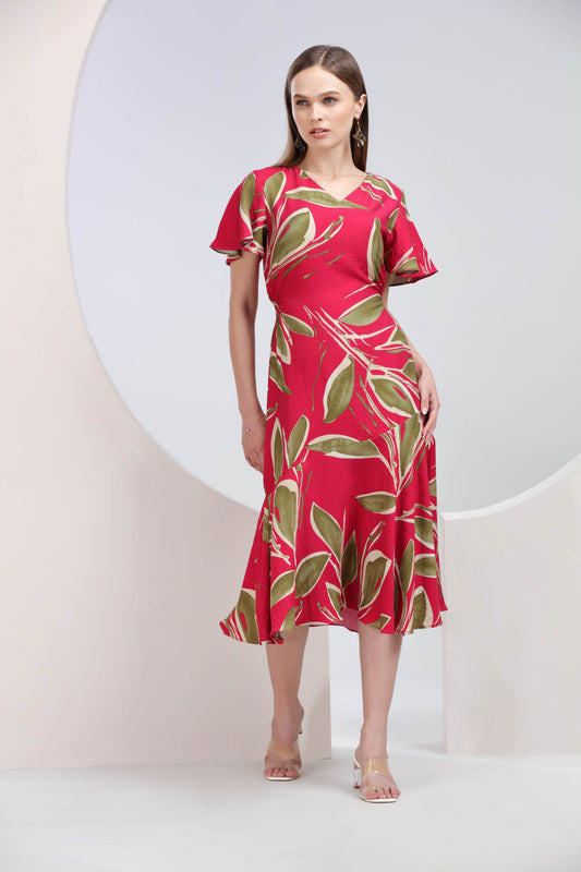 Wildberry Leaf Dress