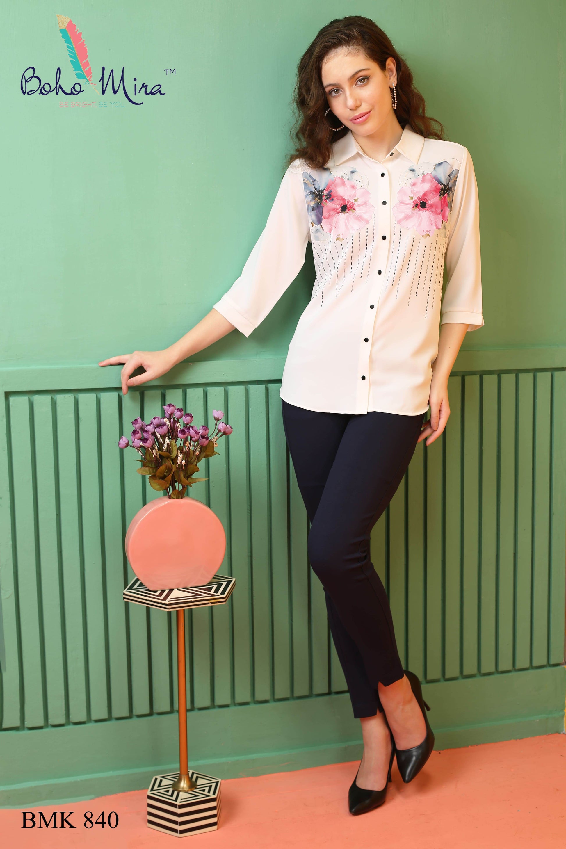 Bloom Accent Shirt - BohoMira