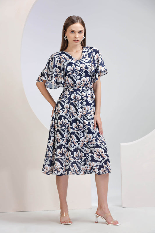 Navy Blossom Whisper - BohoMira