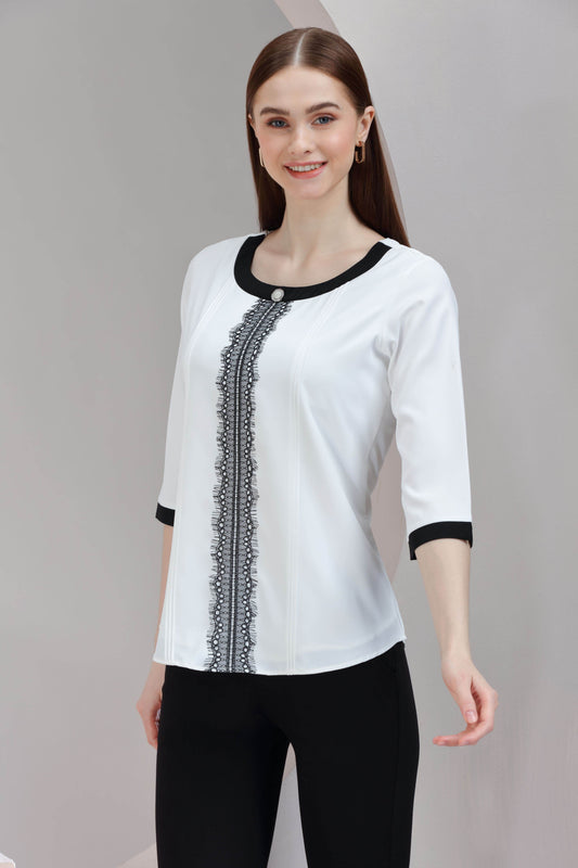 Monochrome Majesty Top - BohoMira