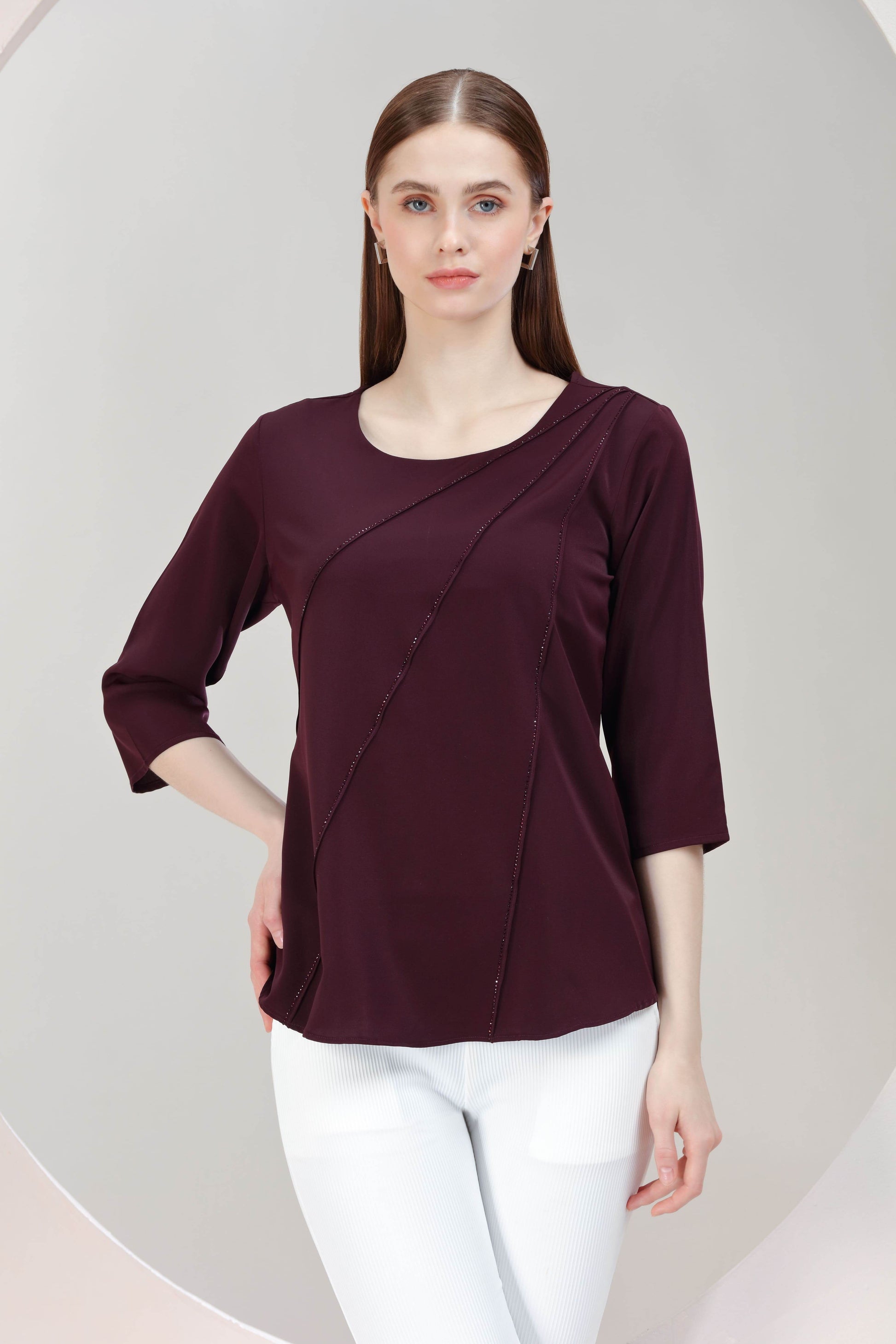 Crimson Beam Top - BohoMira