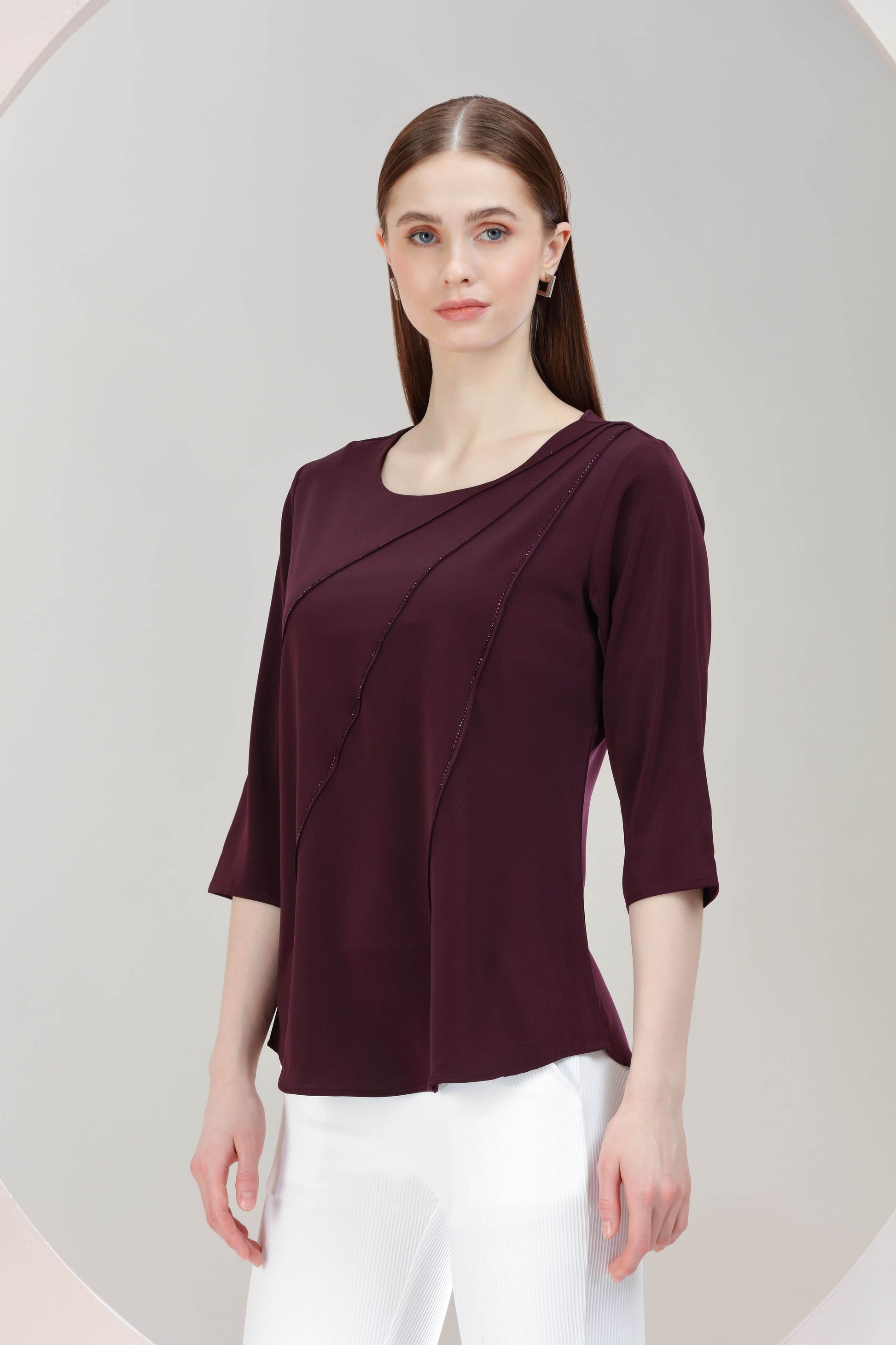 Crimson Beam Top - BohoMira