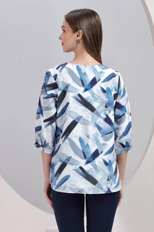 Frostwave Abstract Top - BohoMira