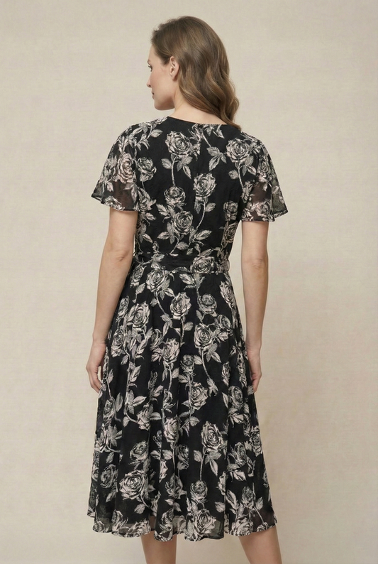 Ivory Rose Midi Dress