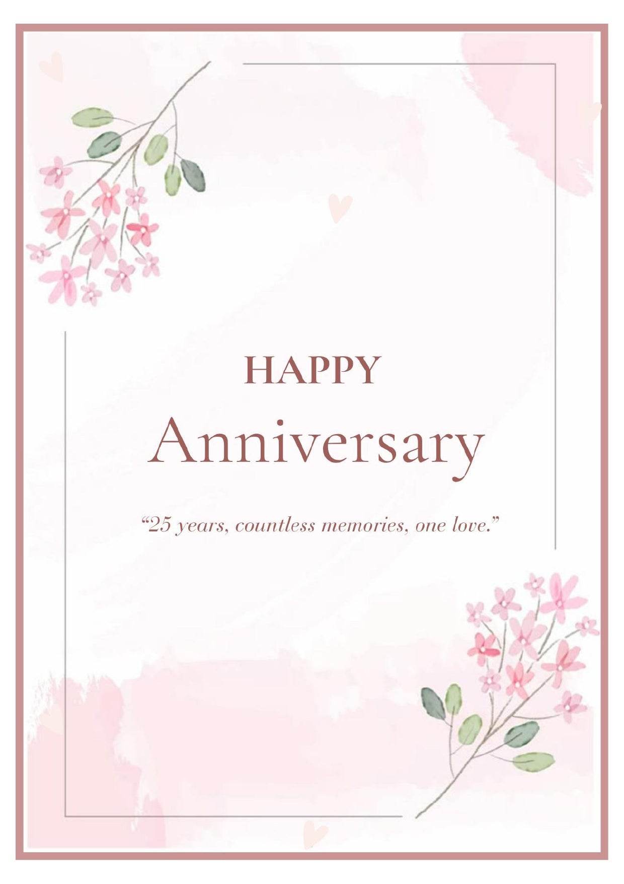 Happy Anniversary Gift Card (Copy) - BohoMira